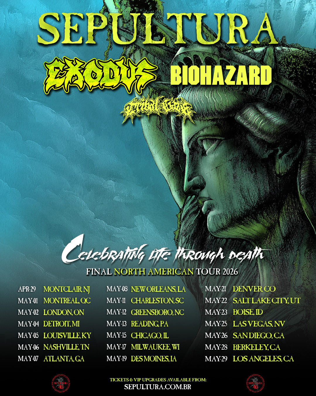 Celebrating Life Through Death Tour 2026